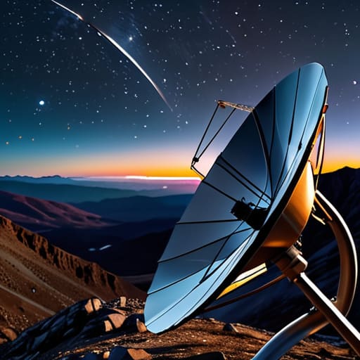 How satellite dishes receive signals from space.