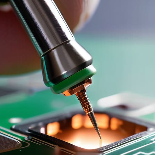 How to solder components on a circuit board.